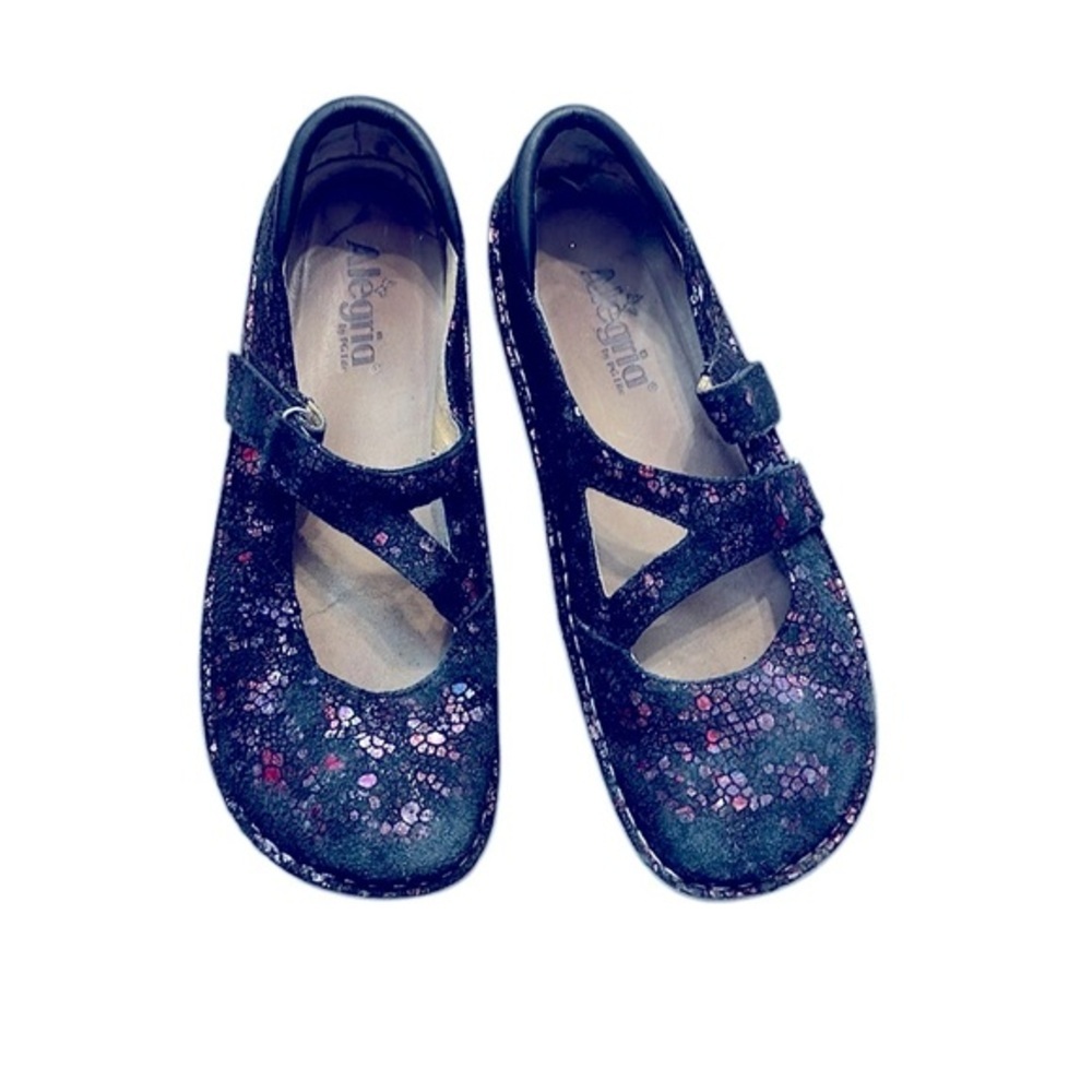 Alegria Women's Floral Pattern Mary Jane Flats